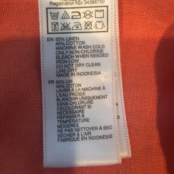 Orange linen shorts - Picture 4 of 5